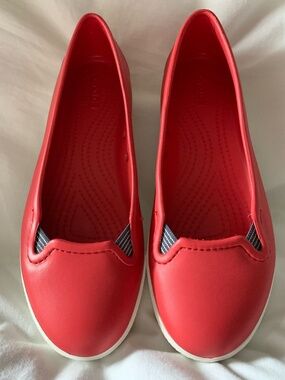 CROCS red 'Citilane Flats' shoes